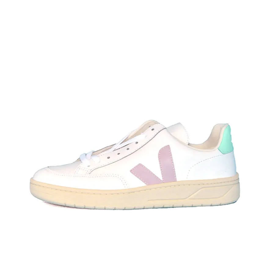 VEJA V-12 Leather 'White Parme Turquoise'