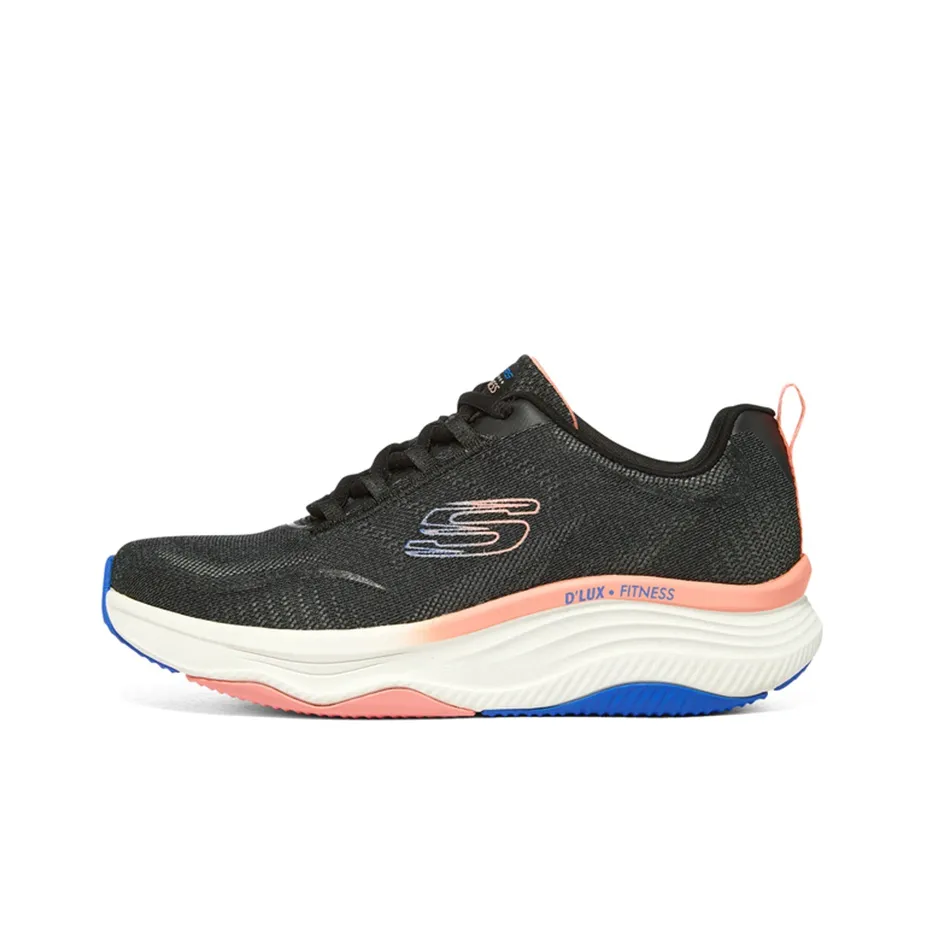 Skechers D'lux Fitness Low Топ Беговые кроссовки Женские Черный