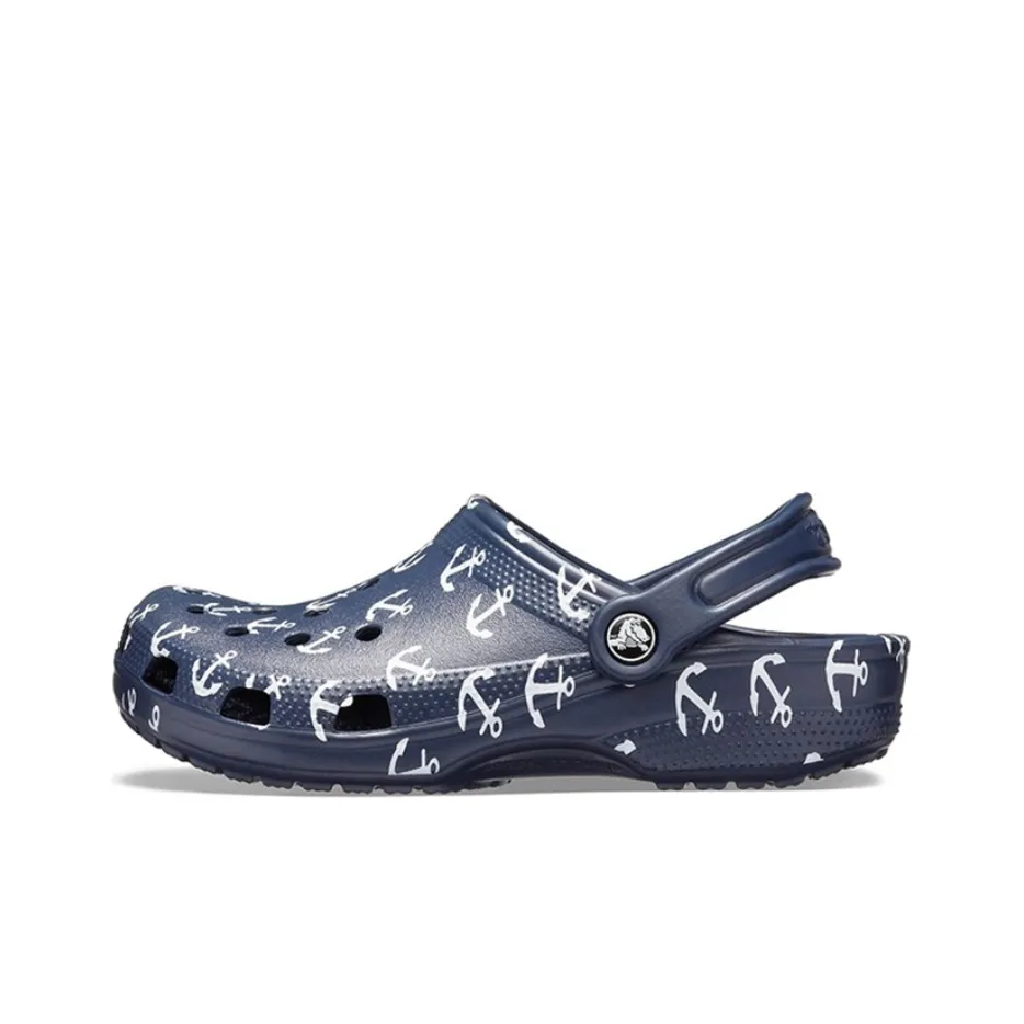 Crocs Classic Clog Printing Sandals Deep Blue