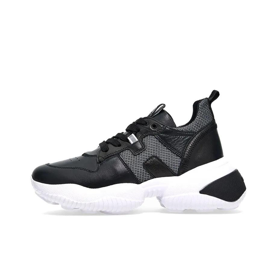 HOGAN Interaction Амортизация Износостойкий Низкий Топ Повседневная Обувь Женская Черная