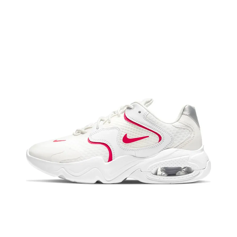 Nike Air Max 2X Low Топ Air Cushion Повседневные Беговые Кроссовки Женские Белые Красные Серебряные