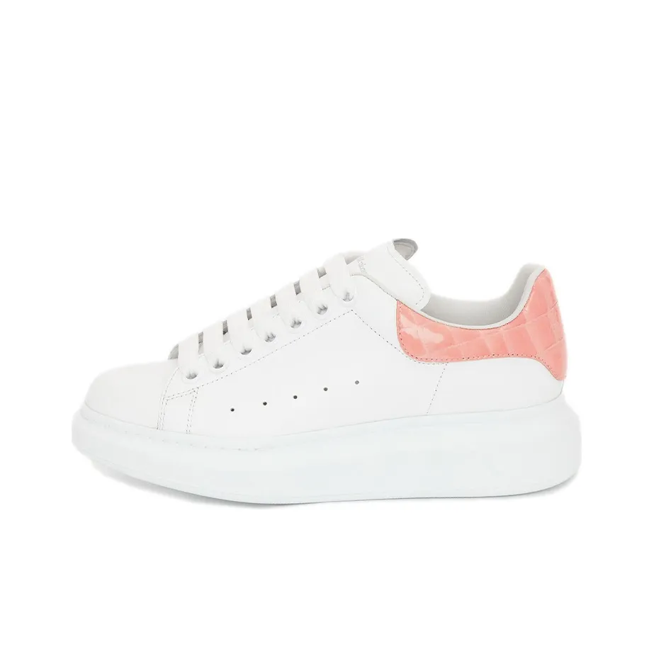 Alexander McQueen Oversized Patent Pink Embossed Croco Women's