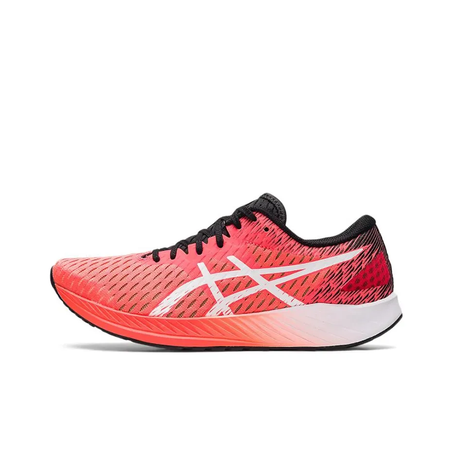 Asics Hyper Speed 1 Амортизация и Дышащий Низкий Топ Беговые кроссовки Женские Рассвет Красный Белый