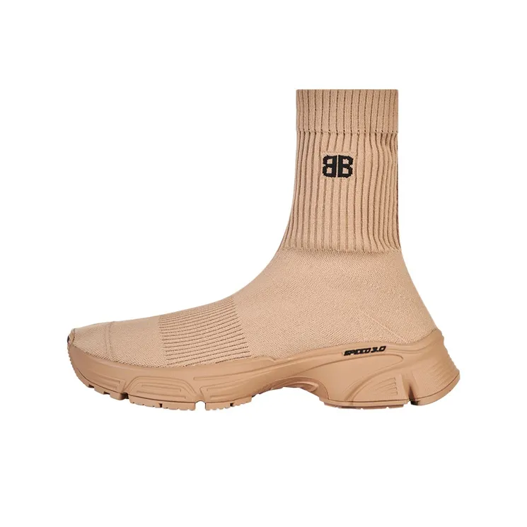 Balenciaga Speed 3,0 High Топ Casual Мужской Бежевый