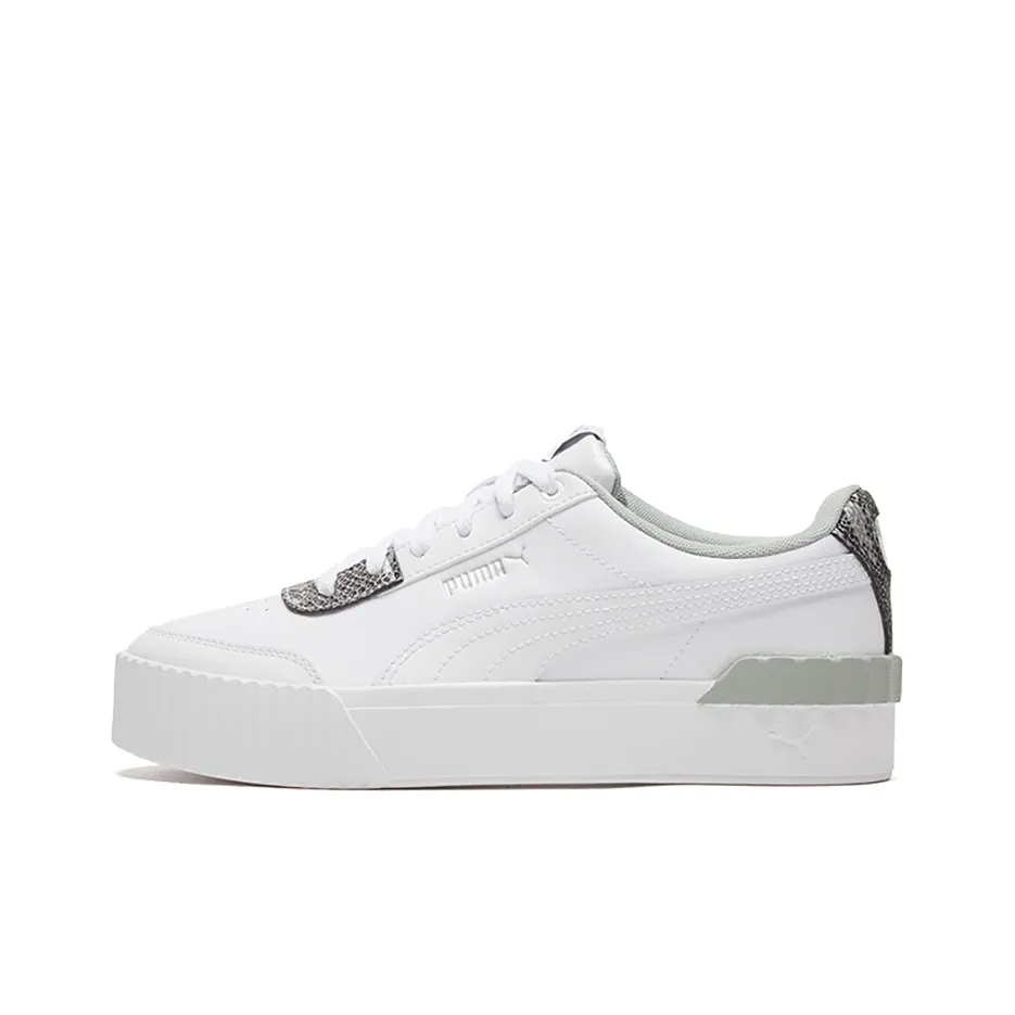 PUMA Carina Lift Snake White/snake Print Low Casual Board Shoes Women's