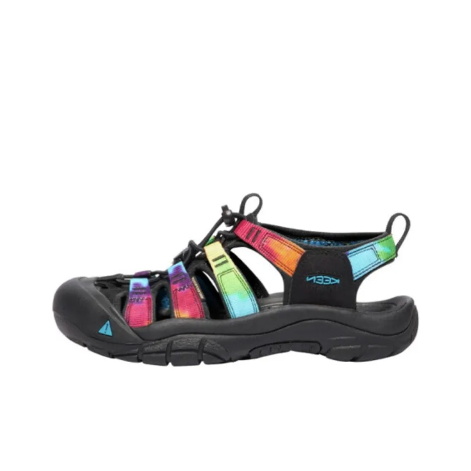 KEEN Newport Retro Wear Resistant River Trekking Shoes Sandal Women's Black/Tie Dye Multicolor