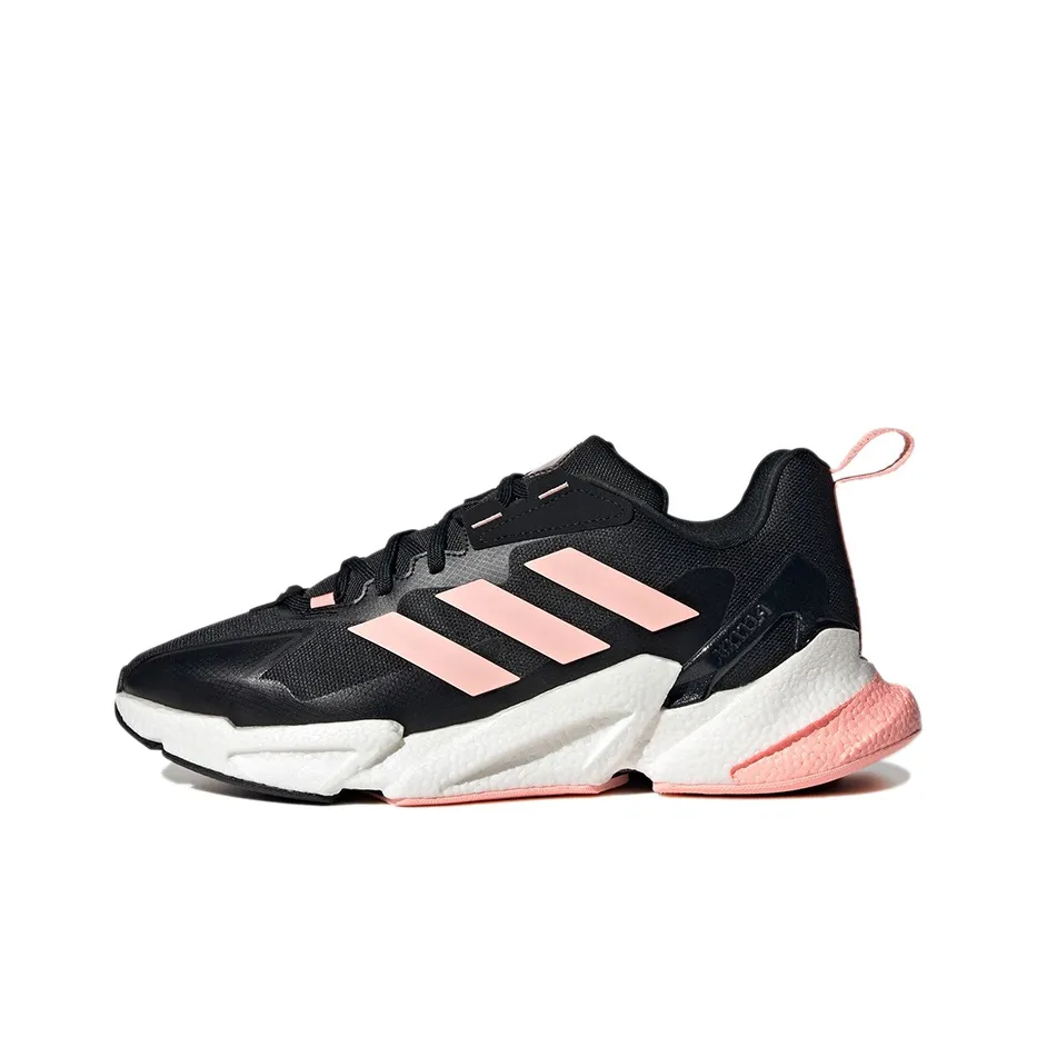 Adidas X9000l4 Устойчивый к истиранию Дышащие Низкие Беговые кроссовки Женские Черные Розовые