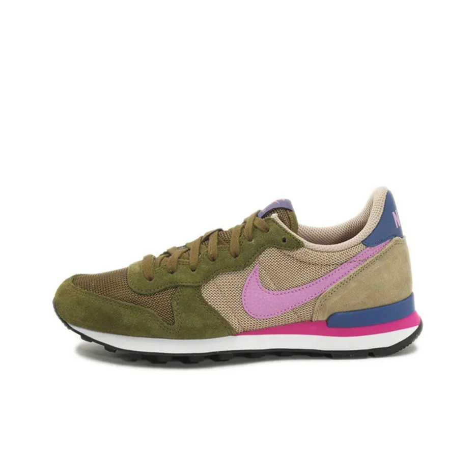 Nike Internationalist Cushioned Slip Resistant Abrasion Resistant Low Top Casual Shoes Women's Olive Green