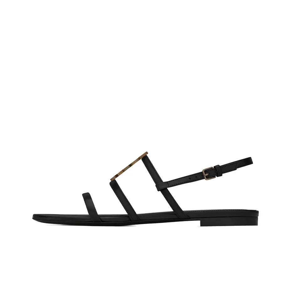 SAINT LAURENT Cassandra Flat Sandals Women's