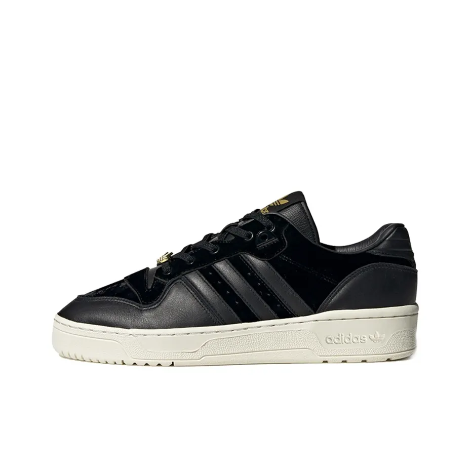 Adidas Originals Rivalry Slip Resistant Abrasion Resistant Низкие Скейтборд Кроссовки Унисекс Черный Бархат
