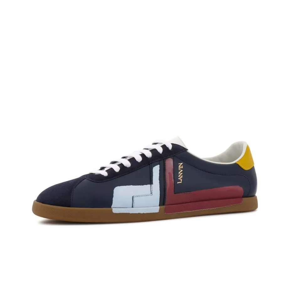 Lanvin Glen Low Топ Стильные Скейтбординги Мужской Морской синий