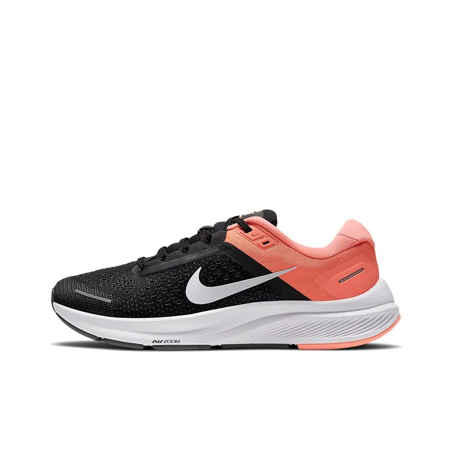 Nike Zoom Structure 23 Амортизаторы Устойчивые к истиранию Низкий Топ Беговые кроссовки Женские Розовый Черный