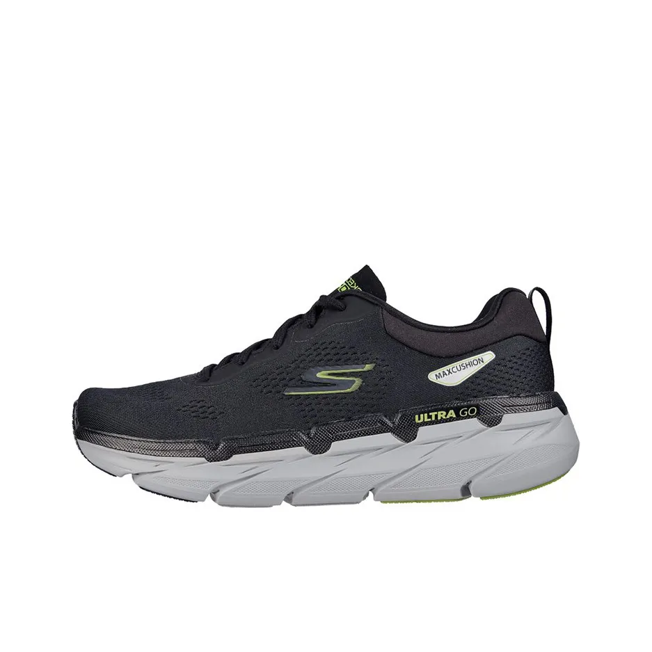 Skechers Max Cushioning Low Top Running Shoes Men's Black