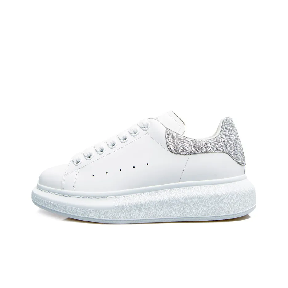 Alexander McQueen Oversized Low Top Stylish Skateboarding Shoes Women's White