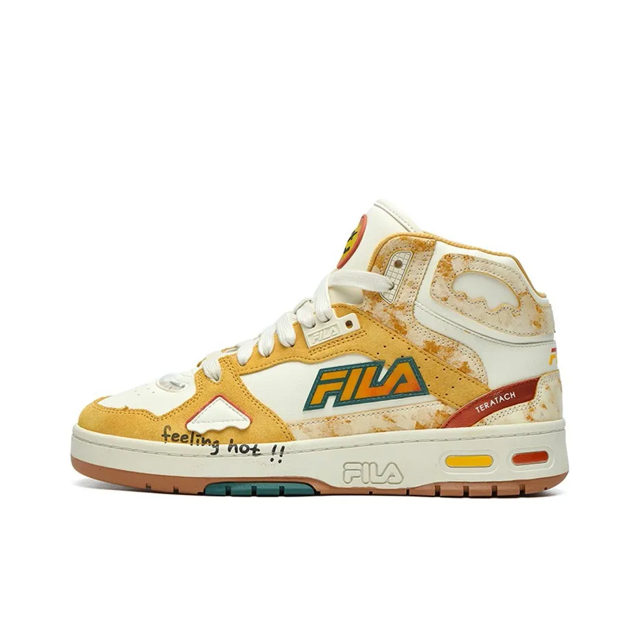 FILA FUSION Teratach MID Топ Повседневный Женский Желтый Белый