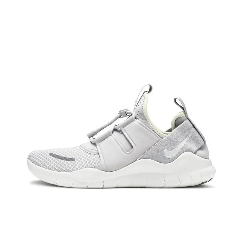 Nike Free RN Амортизирующие Шок Absorbers Противоскользящие Устойчивые к Износу Дышащие Низкие Топ Беговые кроссовки Мужские Серые