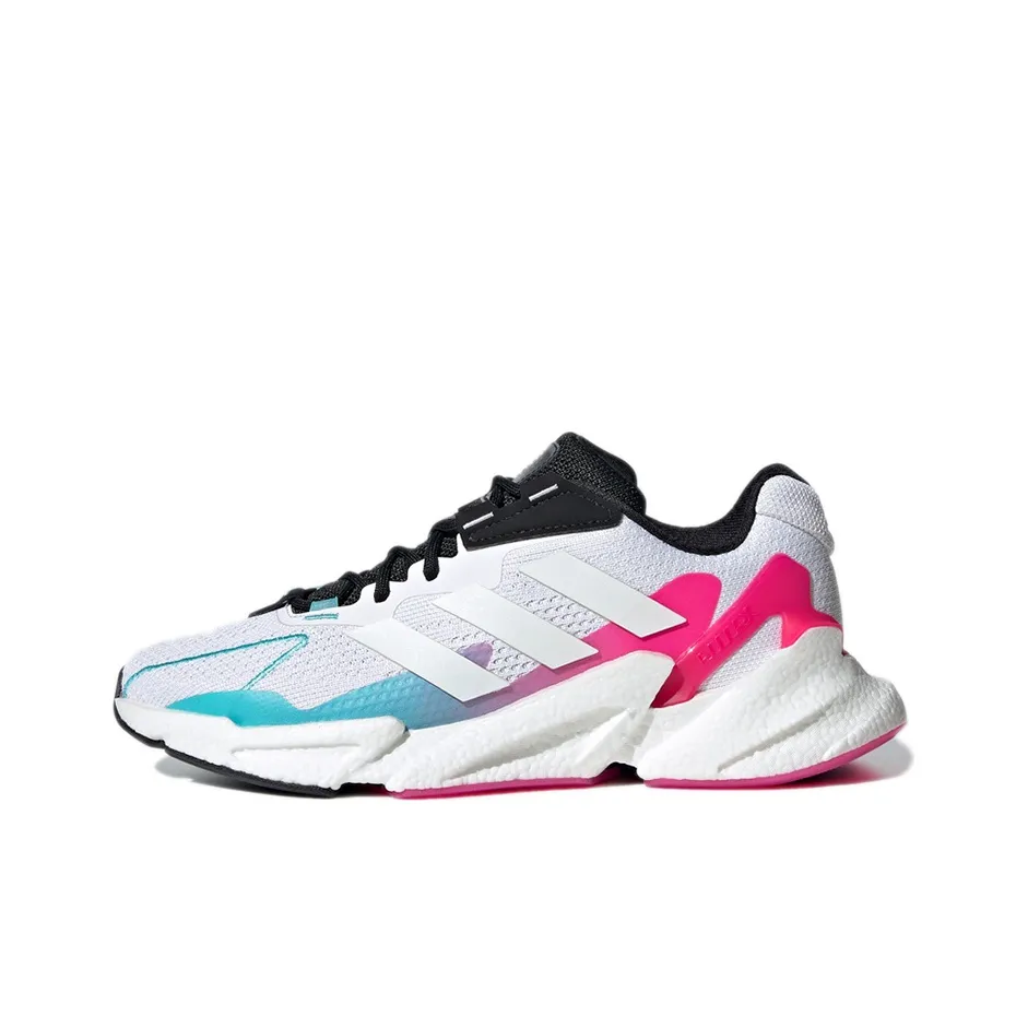 Adidas X9000l4 Slip Резистентный к истиранию Дышащий Низкий Топ Марафон Беговые кроссовки Женские Белый Синий Розовый