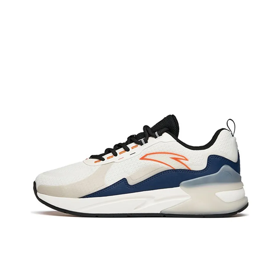 Anta Chasing Clouds Abrasion Resistant Breathable Low Top Sports Casual Shoes Men's White Black Blue