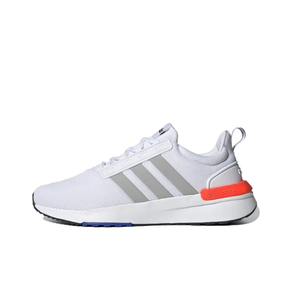 Adidas Neo Racer TR21 Slip-Resistant Низкий Топ Повседневные Беговые Кроссовки Мужские Белые Серые
