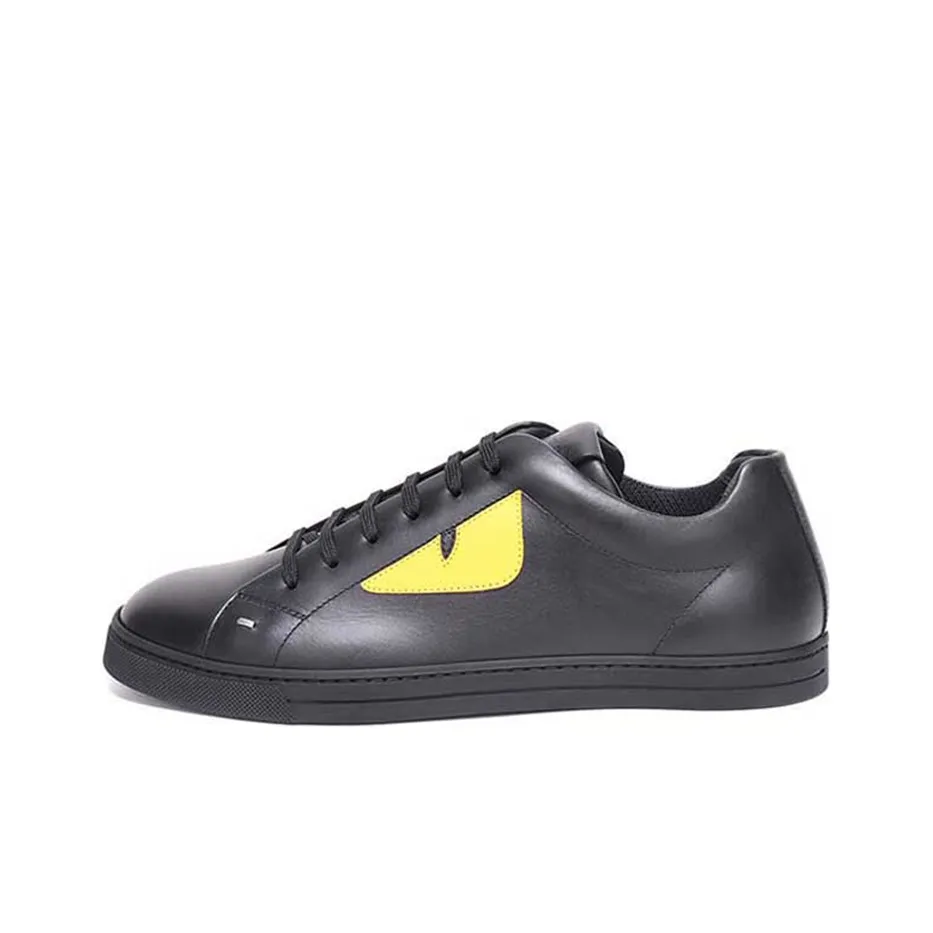 FENDI Force Low Top Stylish Skateboarding Shoes Men's Black