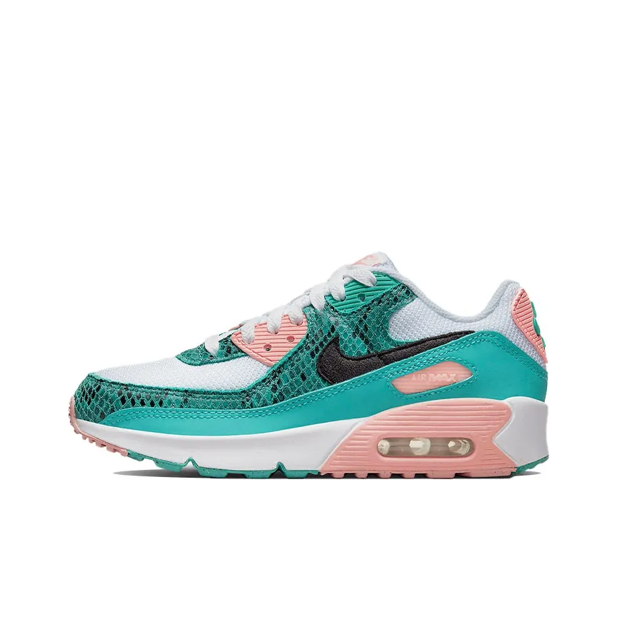 Nike Air Max 90 Running Shoes Women's Low Top White/Green/Pink