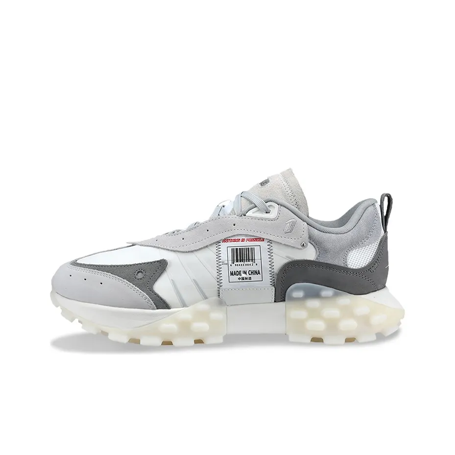 LiNing OVERLOAD Cushioning Anti-Slip And Wear-Resistant Low-Top Sports Casual Shoes Women's Antarctic Gray