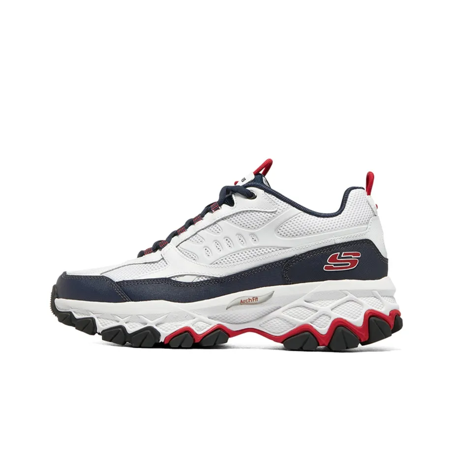 Skechers ARCH FIT AKHIDIME Cushioning Anti Slip And Wear Resistant Low Top Casual Shoes Men's White Blue