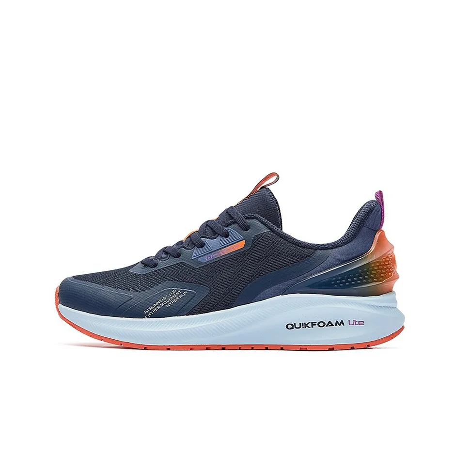 361° Wind Screen Slip Resistant, Abrasion Resistant, Lightweight, Breathable Low Top Running Shoes Men's Oil Ink Blue