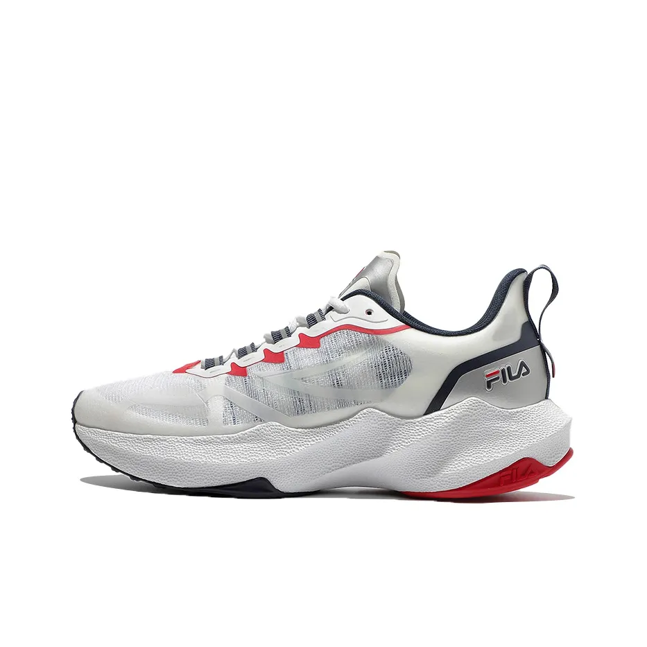 BTS x FILA Mid Top Casual Running Shoes Unisex White Silver Red