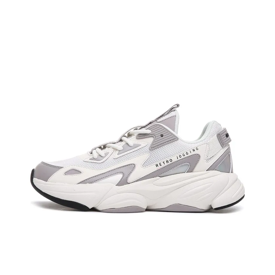 Erke Chi Pan Α Fle Low Top Running Shoes Men's White Gray