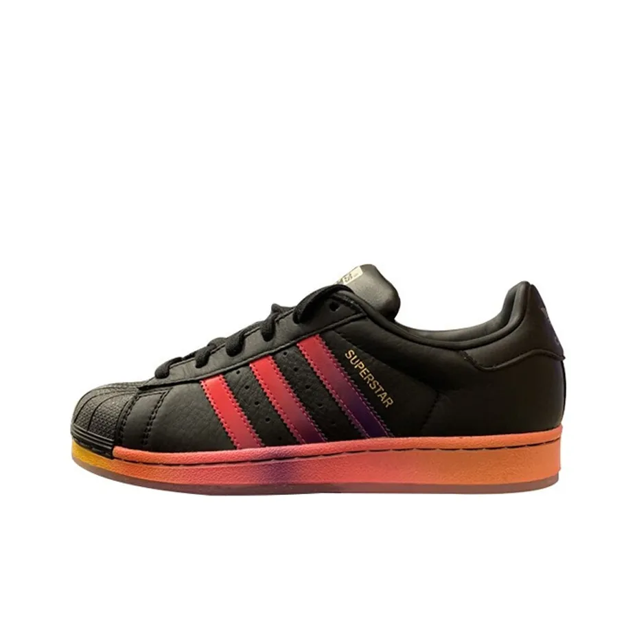 Adidas Originals SUPERSTAR Low Топ Скейтборд Кроссовки Унисекс Черный Красный