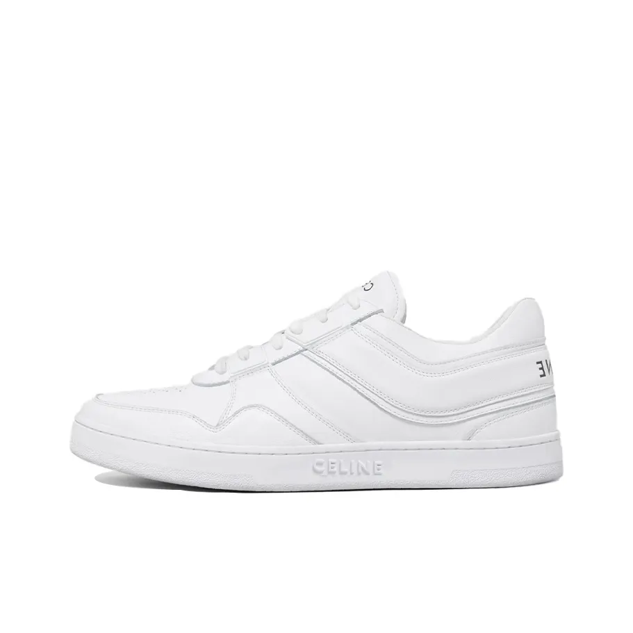 CELINE Trainer Low Top Stylish Skateboarding bandolera Men's Neon White