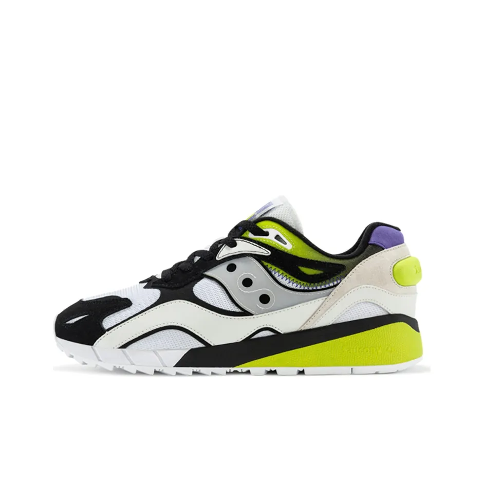 Saucony Shadow 6000 Амортизаторы Slip-resistant Низкий топ Повседневные беговые кроссовки Унисекс Черный белый