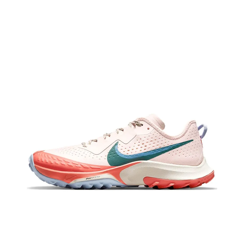 Nike Air Zoom Terra Kiger 7 Running Shoes Women's Low Top Pink/Orange/Green