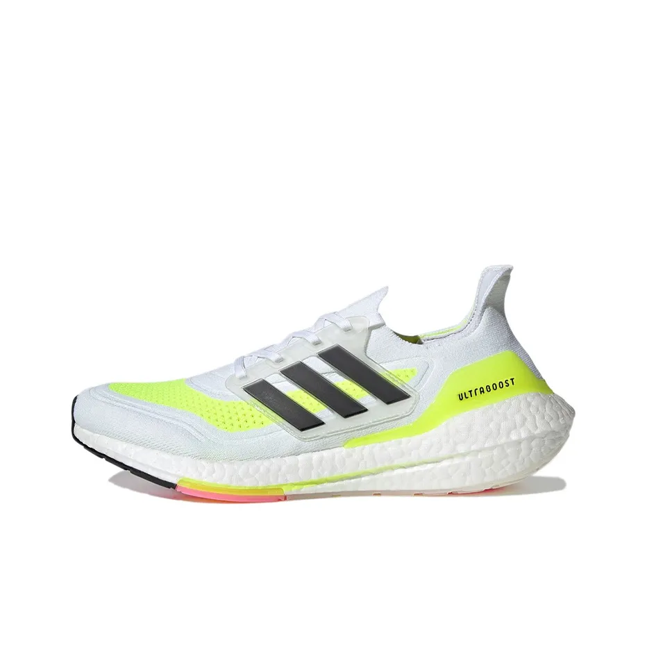 Adidas Ultra Boost 21 White Solar Yellow