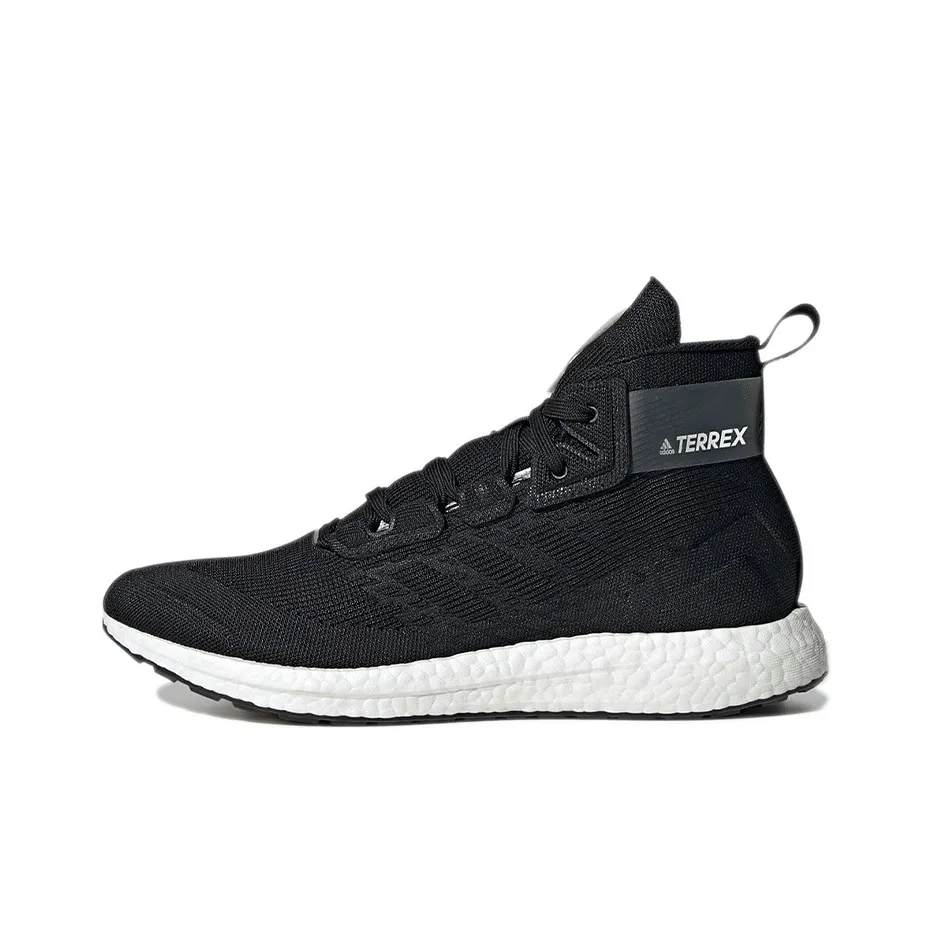 adidas Terrex FREE HIKER Slip-resistant Abrasion-resistant High Top Casual Unisex Black adidas Terrex FREE HIKER Противоскользящий Устойчивый к истиранию Высокий Топ Повседневный Унисекс Черный