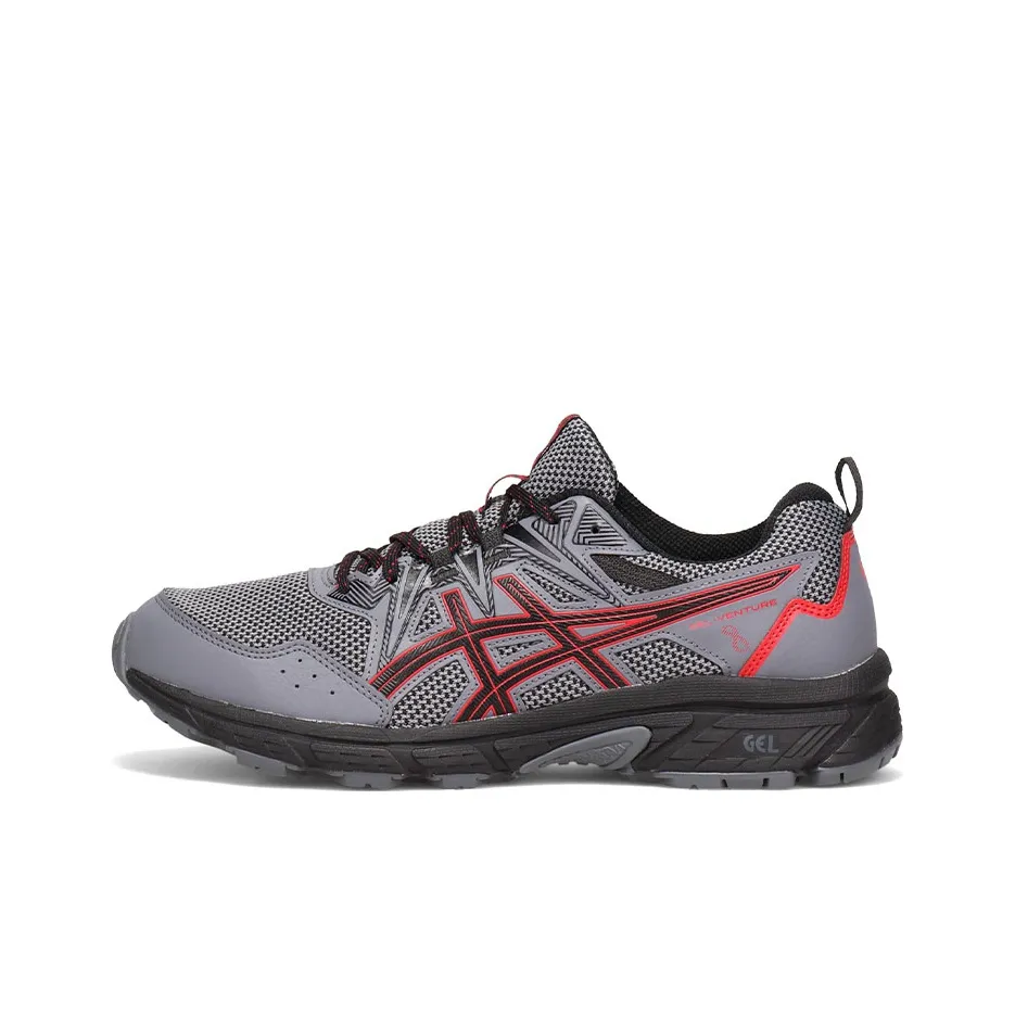 Asics Gel Venture 8 Low Топ Беговые кроссовки Мужские Серый Красный