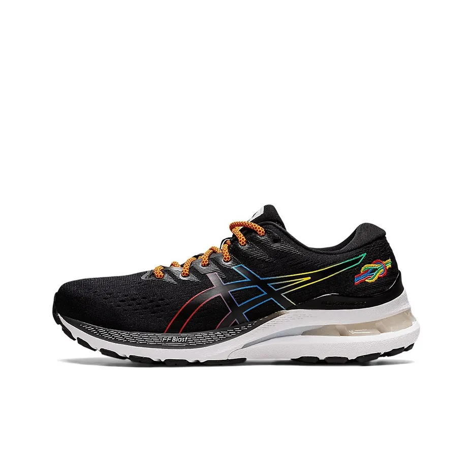 Asics Gel Kayano 28 Low Топ Беговые кроссовки Женские Черный Многоцветный