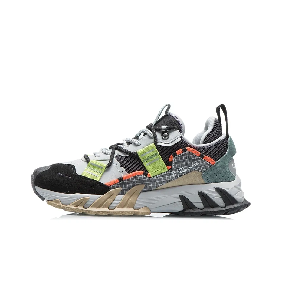 LINING Full Форма Ace Светоотражающий Амортизация Низкий Топ Беговые кроссовки Мужской Черный