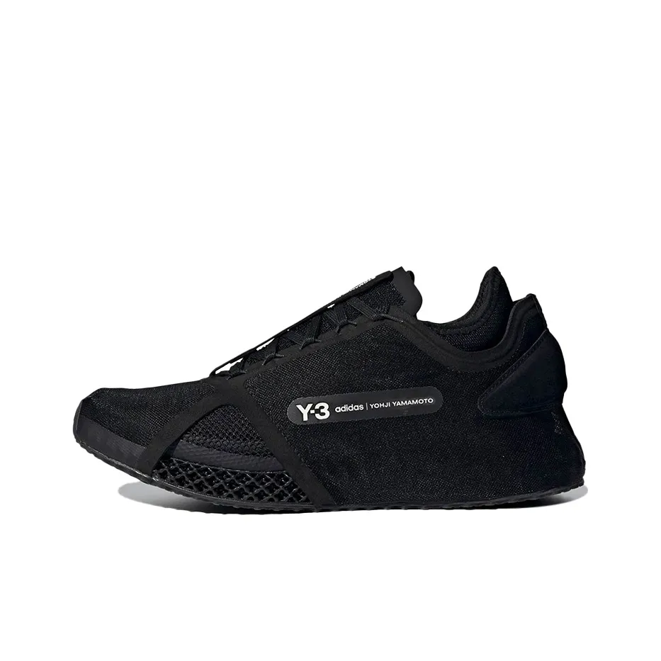 Y 3 4D Runner Low Топ Беговые кроссовки Унисекс Черный