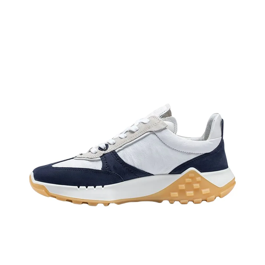 Ecco Slip Resistant And Abrasion Resistant Coverage Low Top Sports Casual Shoes Men's Blue White