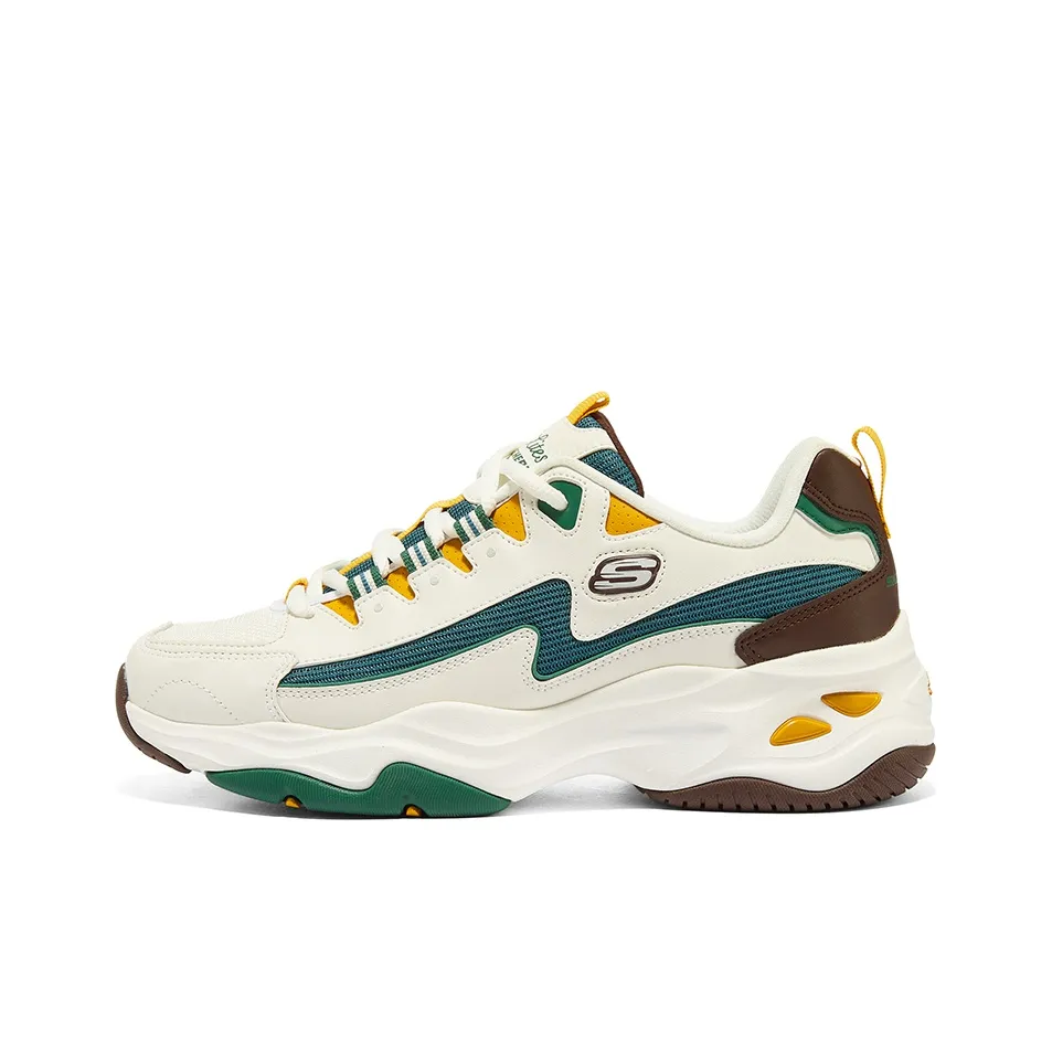 Skechers D'LITES Series 4,0 LIGHTNING PANDA Обувь Низкий Топ Спортивная Повседневная Обувь Женская Белый Зеленый