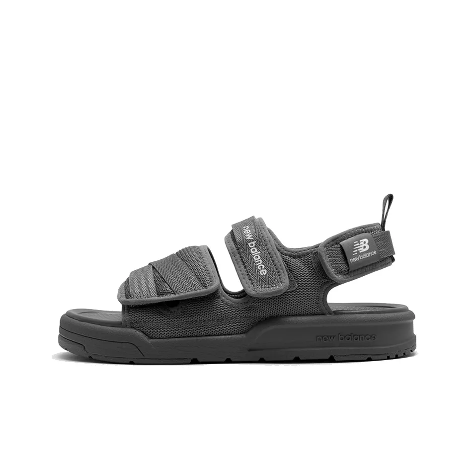 New Balance 3206 Series Velcro Open Toe Flat Heel Sports Dark Grey Sandals 'Dark Gray White'