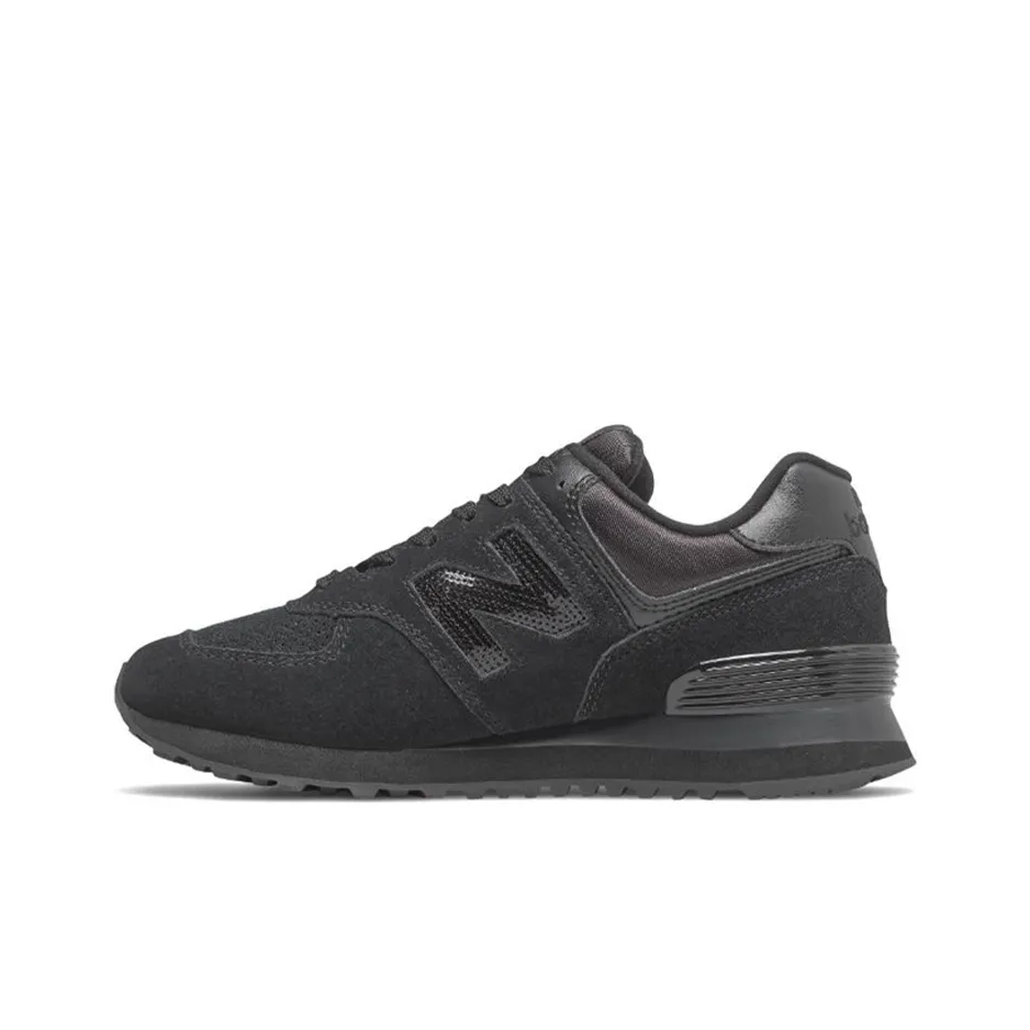 New Balance NB 574 Low Топ Повседневные Беговые Кроссовки Женские Чисто Черные