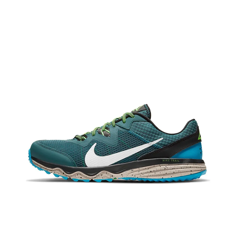 Nike Juniper Trail Slip-Resistant Abrasion-Resistant Lightweight Low-Top Беговые кроссовки Мужские Синий Черный Зеленый
