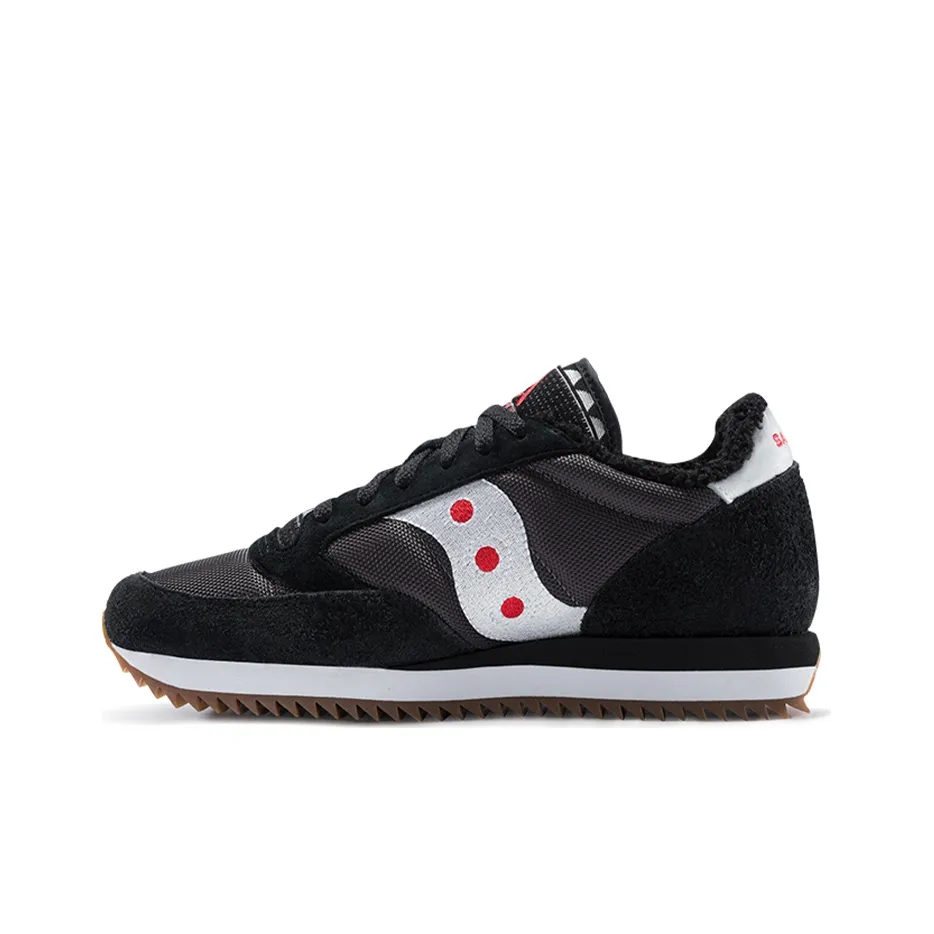 Saucony Jazz Original Running Shoes Men's Low Top Black White Red