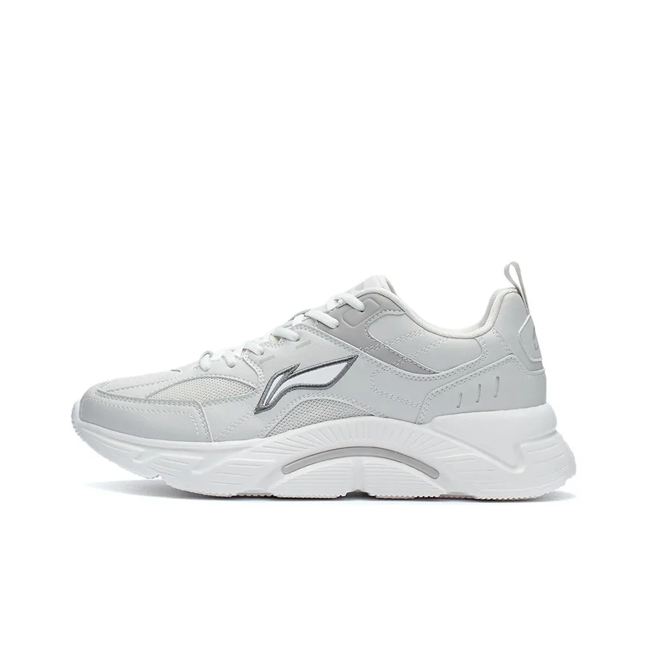 LiNing Li Ning Running Collection Cushioning Anti-Slip And Wear-Resistant Low-Top Running Shoes White