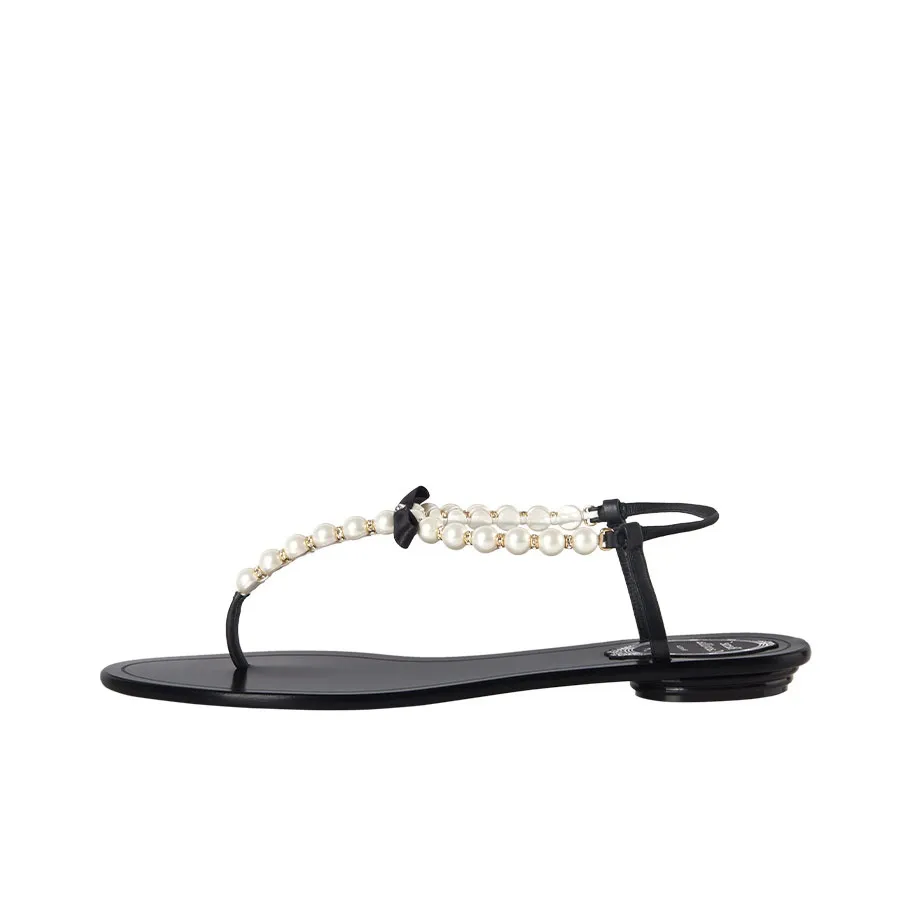 RENE CAOVILLA Eliza One Strap Sandals Women's Black