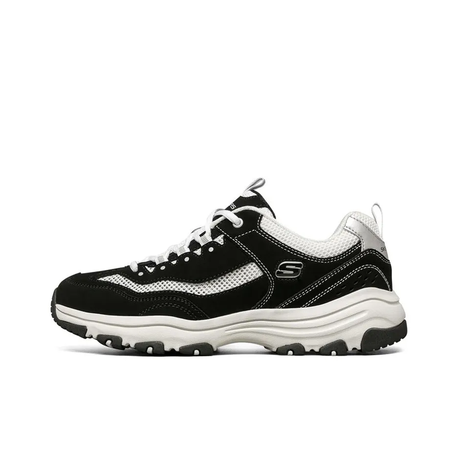 Skechers I Conik Износостойкие Низкие Беговые кроссовки Мужские Черно-белые