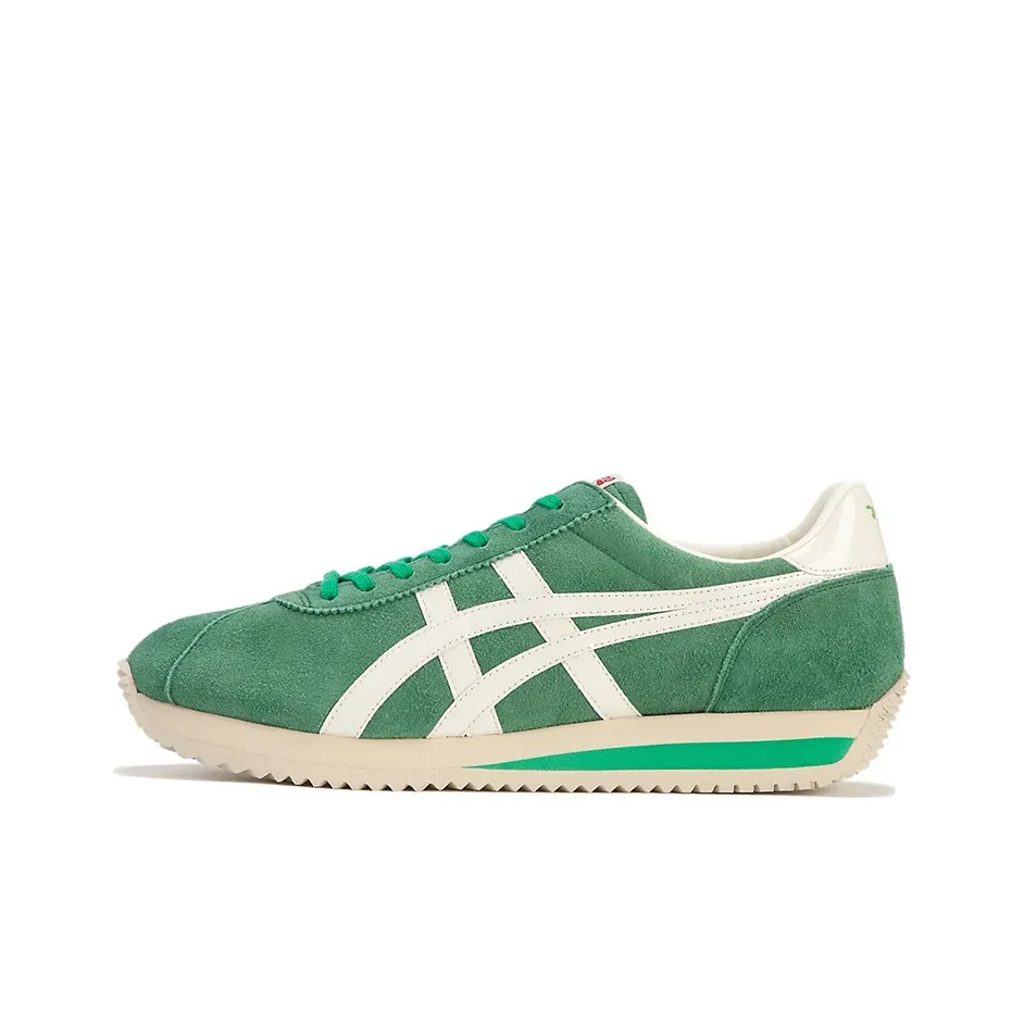 Onitsuka Tiger Moal 77 NM Устойчивые к истиранию Низкие Беговые кроссовки Унисекс Зеленые